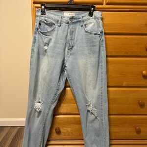 Kancan Light Wash Straight Leg Jeans